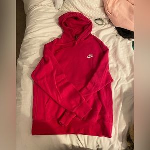 Hot pink Nike hoodie